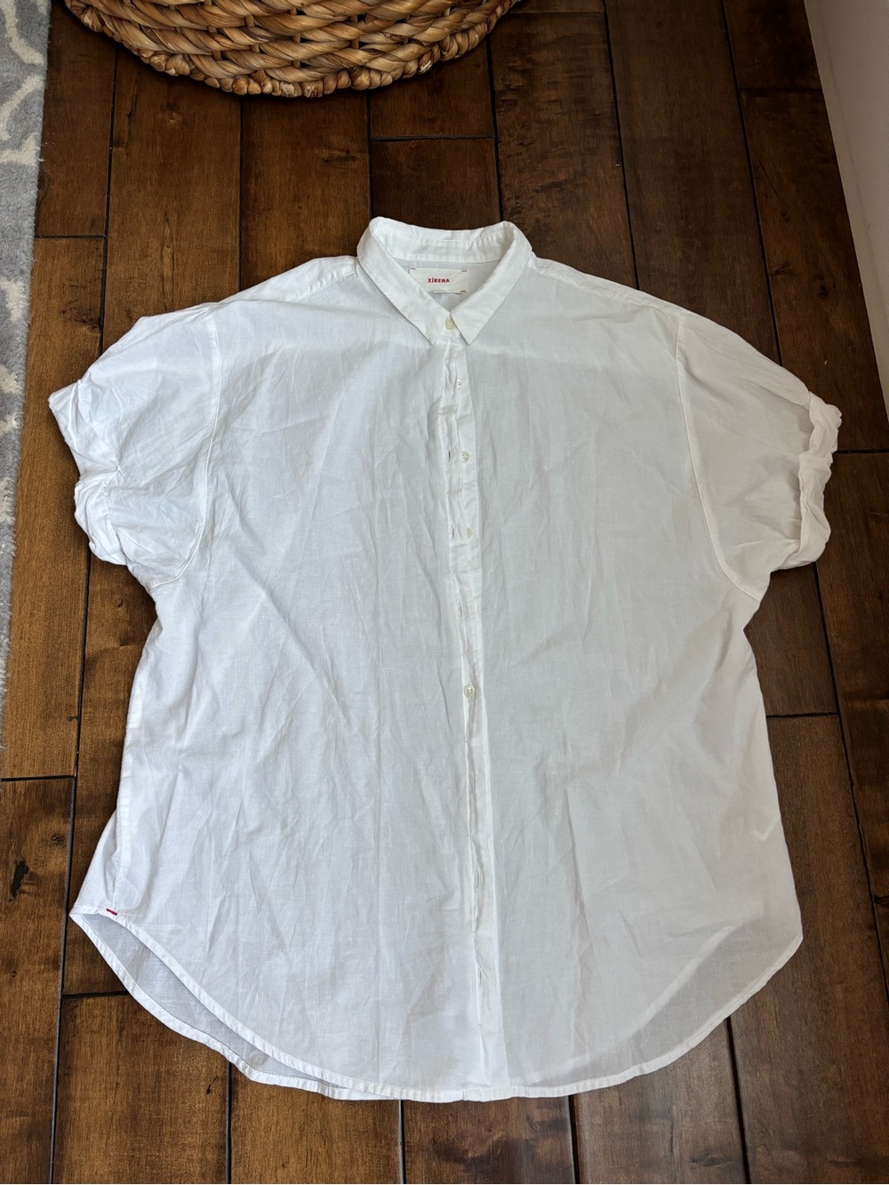 Xirena White Size Small Channing Cotton Shirt Short Sleeve - Picture 4 of 10